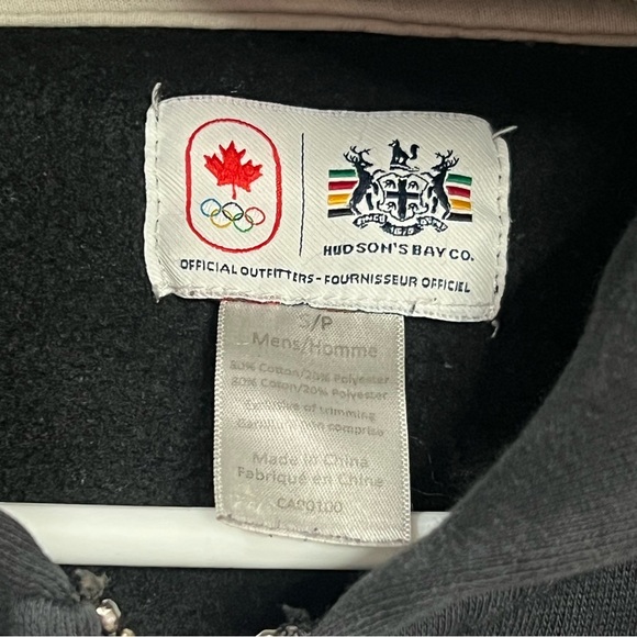 Vintage Hudson’s Bay Athletic Jacket Sports Zip Up Cotton Olympic Jacket - Picture 7 of 9